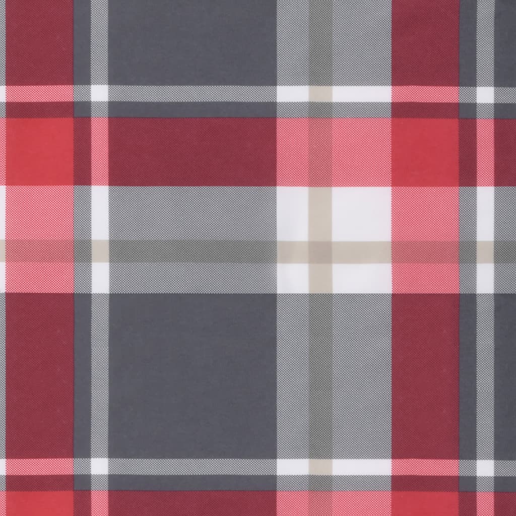 vidaXL Round Cushion Red Check Pattern Ø 60 x11 cm Oxford Fabric