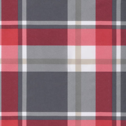 vidaXL Round Cushion Red Check Pattern Ø 60 x11 cm Oxford Fabric