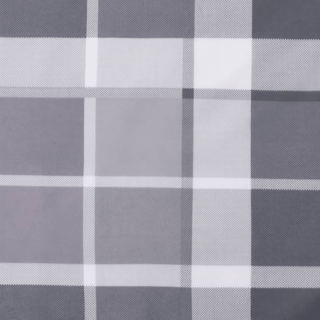 vidaXL Round Cushion Grey Check Pattern Ø 60 x11 cm Oxford Fabric