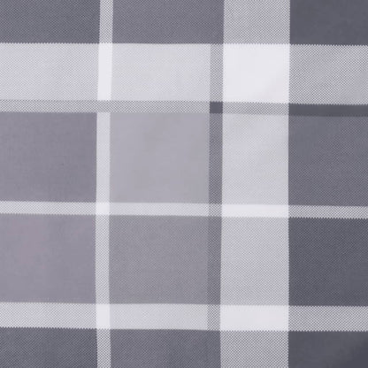 vidaXL Round Cushion Grey Check Pattern Ø 60 x11 cm Oxford Fabric