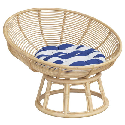 vidaXL Round Cushion Blue&White Stripe Ø 60 x11 cm Oxford Fabric