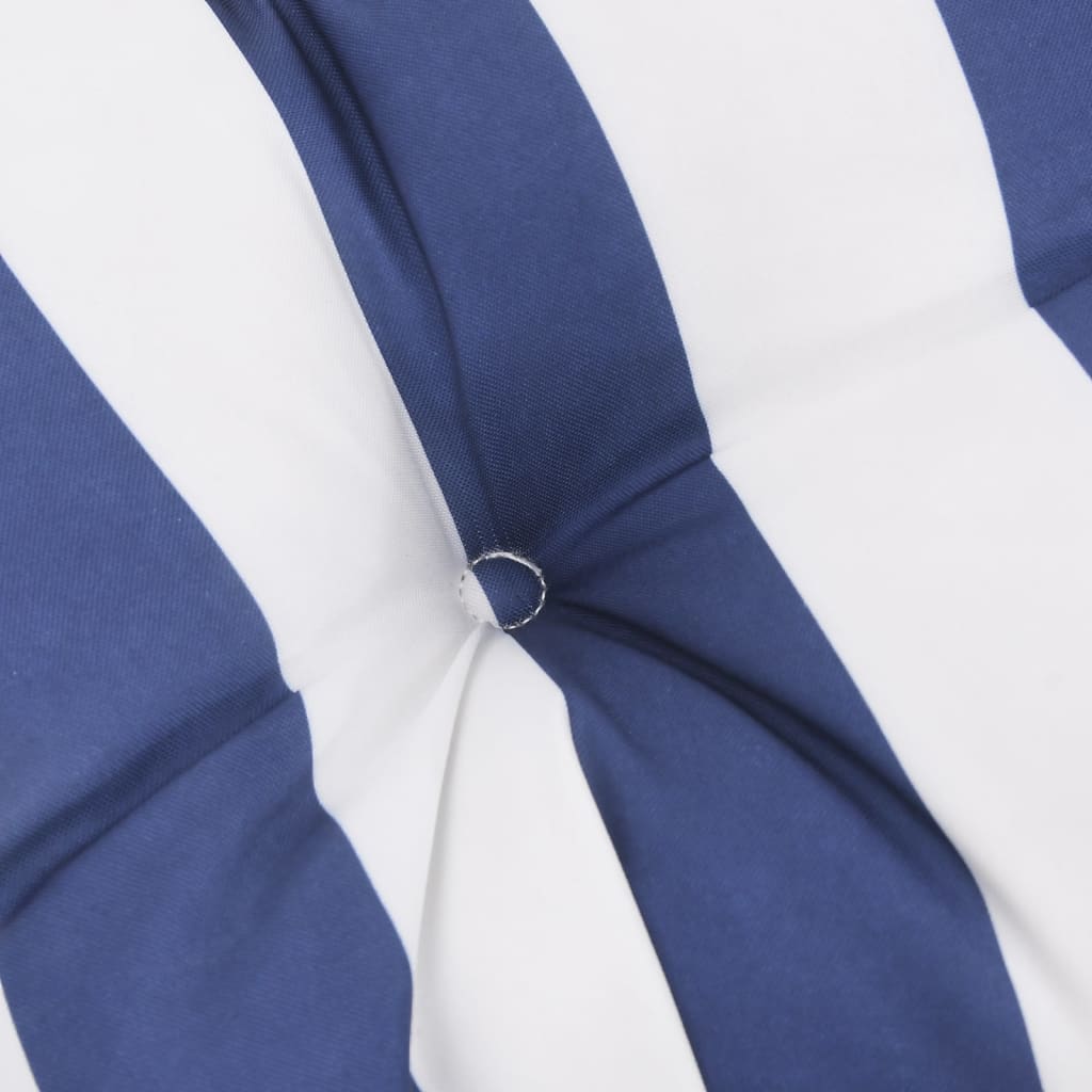vidaXL Round Cushion Blue&White Stripe Ø 60 x11 cm Oxford Fabric
