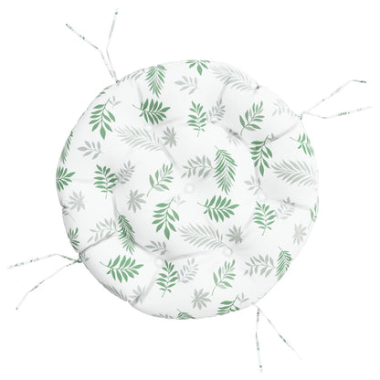 vidaXL Round Cushion Leaf Pattern Ø 60 x11 cm Oxford Fabric