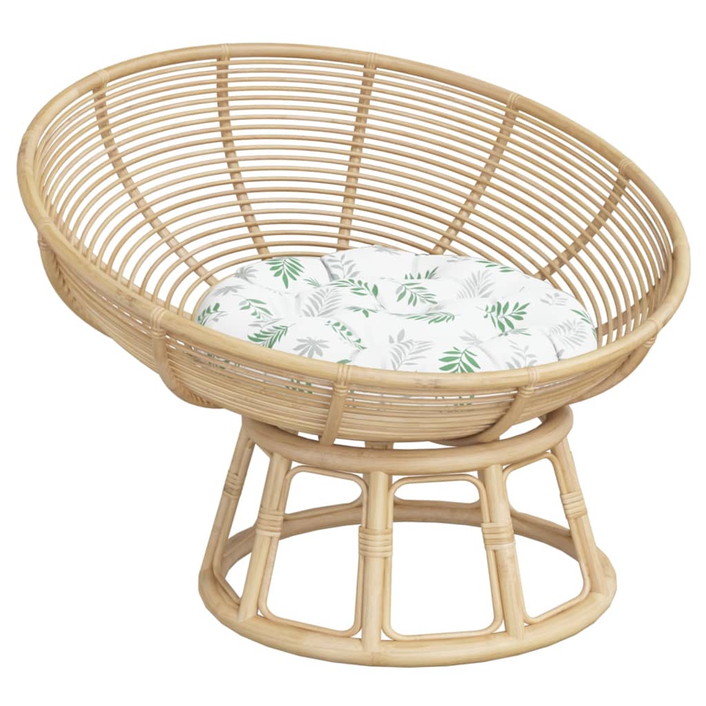 vidaXL Round Cushion Leaf Pattern Ø 60 x11 cm Oxford Fabric