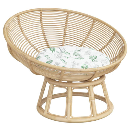 vidaXL Round Cushion Leaf Pattern Ø 60 x11 cm Oxford Fabric