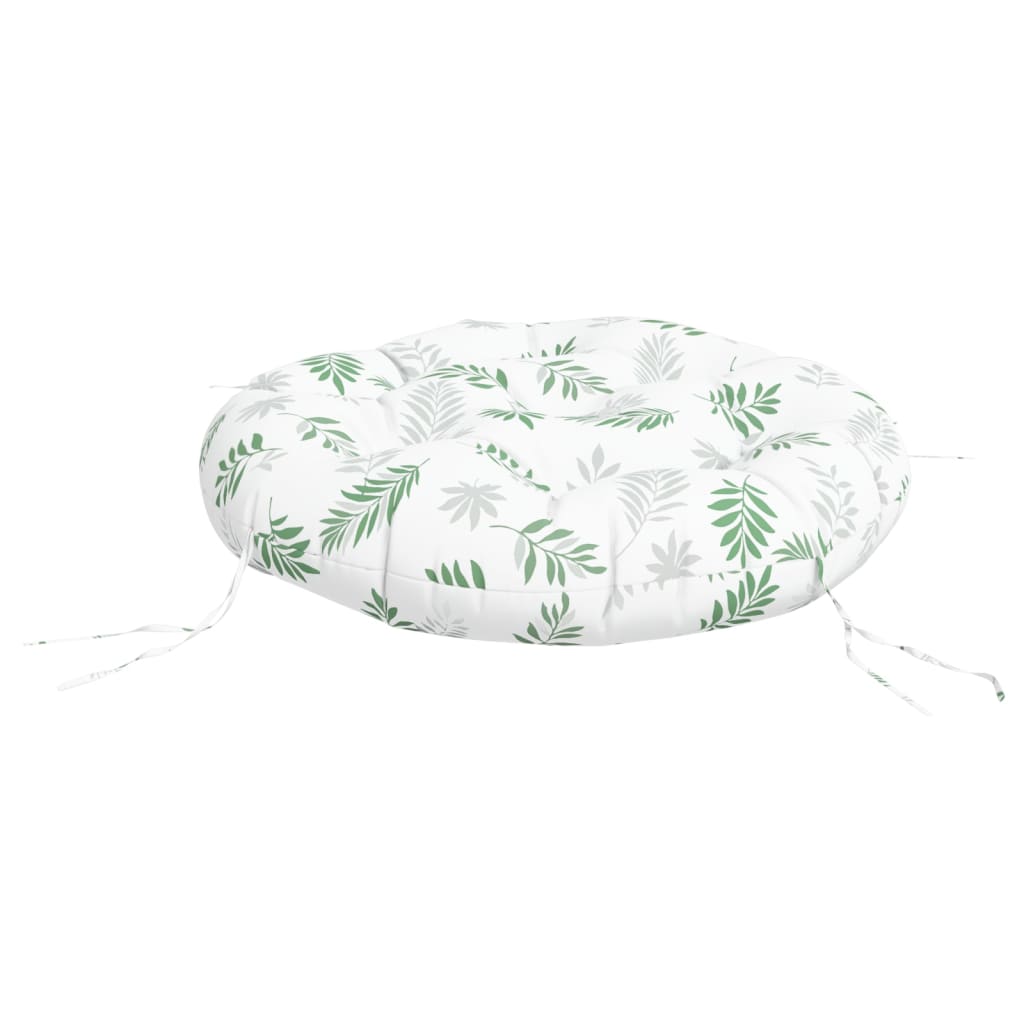 vidaXL Round Cushion Leaf Pattern Ø 60 x11 cm Oxford Fabric