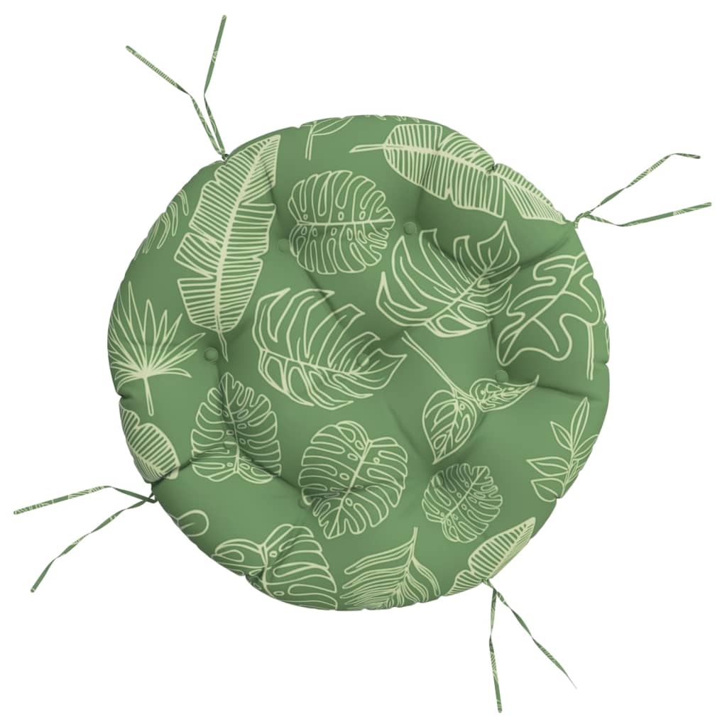 vidaXL Round Cushion Leaf Pattern Ø 60 x11 cm Oxford Fabric