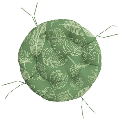 vidaXL Round Cushion Leaf Pattern Ø 60 x11 cm Oxford Fabric