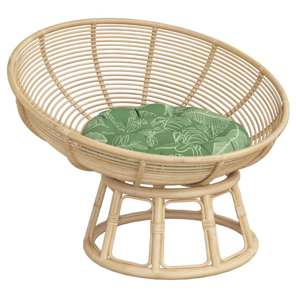 vidaXL Round Cushion Leaf Pattern Ø 60 x11 cm Oxford Fabric