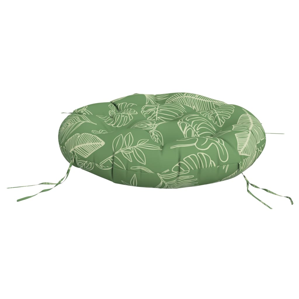 vidaXL Round Cushion Leaf Pattern Ø 60 x11 cm Oxford Fabric