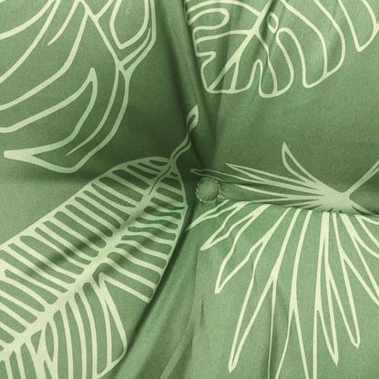 vidaXL Round Cushion Leaf Pattern Ø 60 x11 cm Oxford Fabric