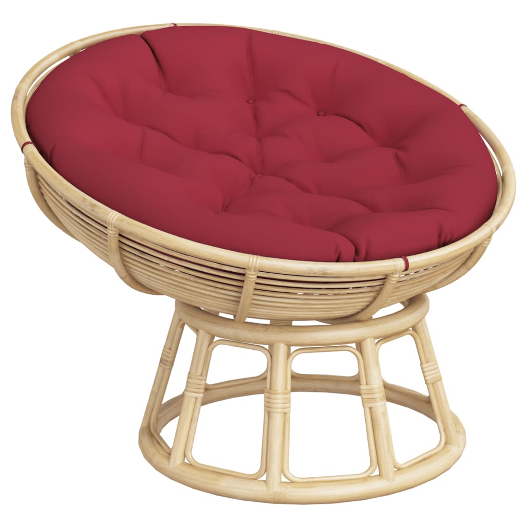 vidaXL Round Cushion Wine Red Ø 100 x11 cm Oxford Fabric