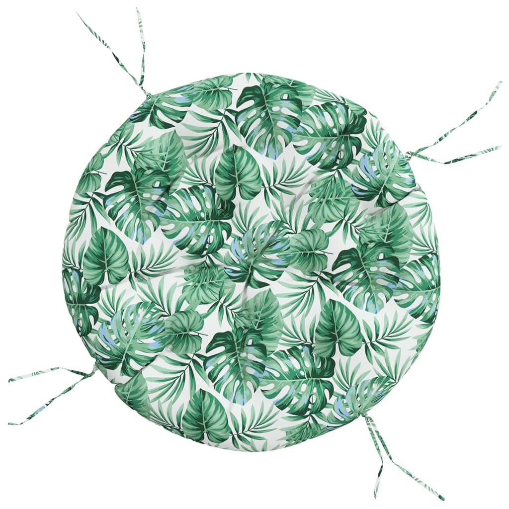 vidaXL Round Cushion Leaf Pattern Ø 100 x11 cm Oxford Fabric