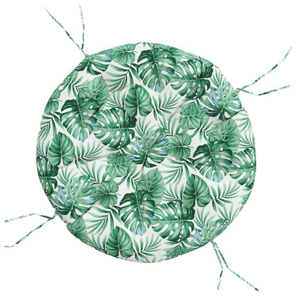 vidaXL Round Cushion Leaf Pattern Ø 100 x11 cm Oxford Fabric
