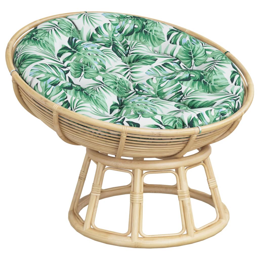 vidaXL Round Cushion Leaf Pattern Ø 100 x11 cm Oxford Fabric