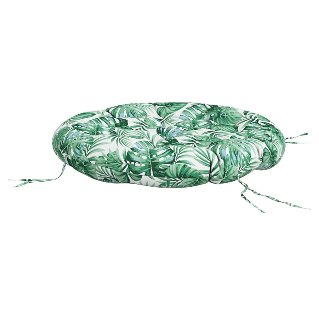 vidaXL Round Cushion Leaf Pattern Ø 100 x11 cm Oxford Fabric
