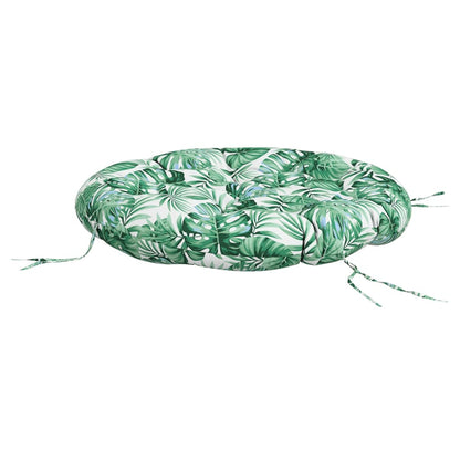 vidaXL Round Cushion Leaf Pattern Ø 100 x11 cm Oxford Fabric