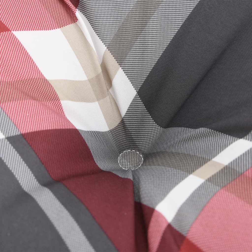 vidaXL Round Cushion Red Check Pattern Ø 100 x11 cm Oxford Fabric