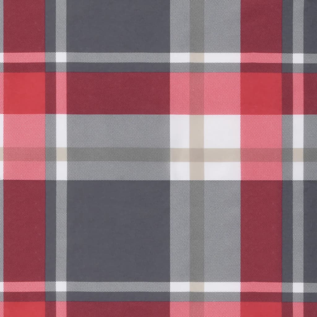 vidaXL Round Cushion Red Check Pattern Ø 100 x11 cm Oxford Fabric
