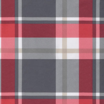 vidaXL Round Cushion Red Check Pattern Ø 100 x11 cm Oxford Fabric