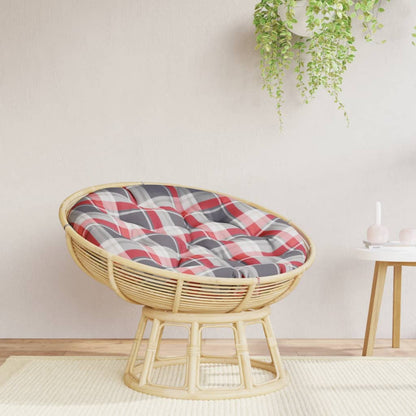 vidaXL Round Cushion Red Check Pattern Ø 100 x11 cm Oxford Fabric