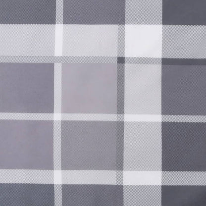 vidaXL Round Cushion Grey Check Pattern Ø 100 x11 cm Oxford Fabric