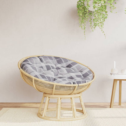 vidaXL Round Cushion Grey Check Pattern Ø 100 x11 cm Oxford Fabric