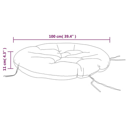 vidaXL Round Cushion Multicolour Ø 100 x11 cm Oxford Fabric