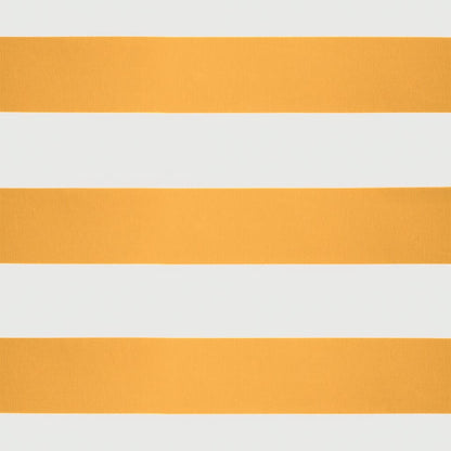 vidaXL Retractable Awning Yellow and White 4.5x3 m Fabric and Aluminium