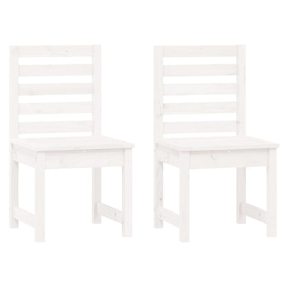 vidaXL 3 Piece Garden Bistro Set White Solid Wood Pine