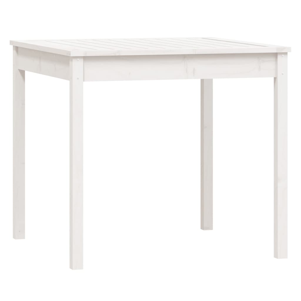 vidaXL 3 Piece Garden Bistro Set White Solid Wood Pine