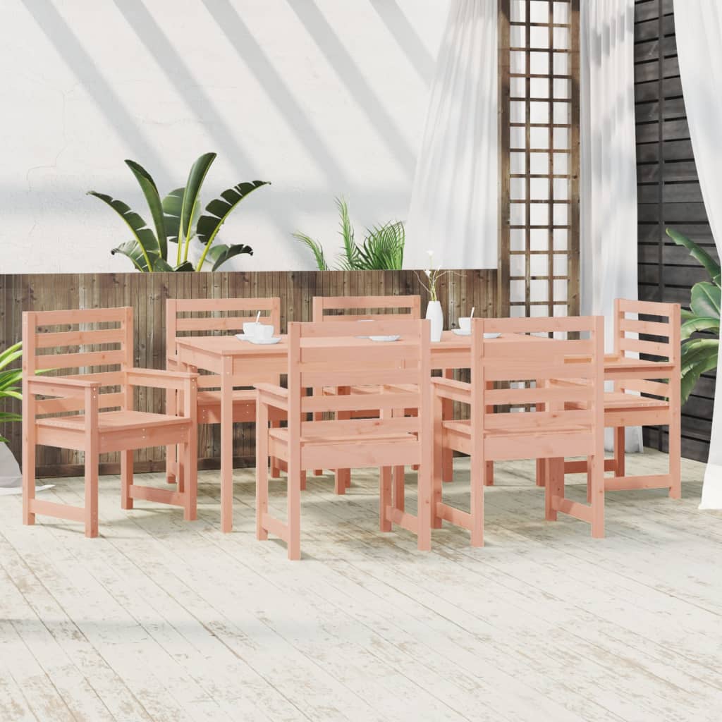 vidaXL 7 Piece Garden Dining Set Solid Wood Douglas