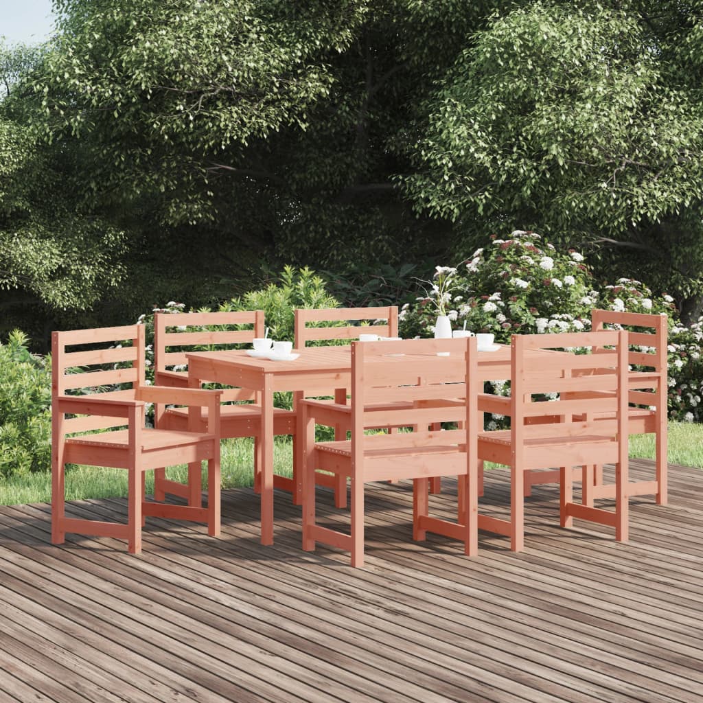 vidaXL 7 Piece Garden Dining Set Solid Wood Douglas