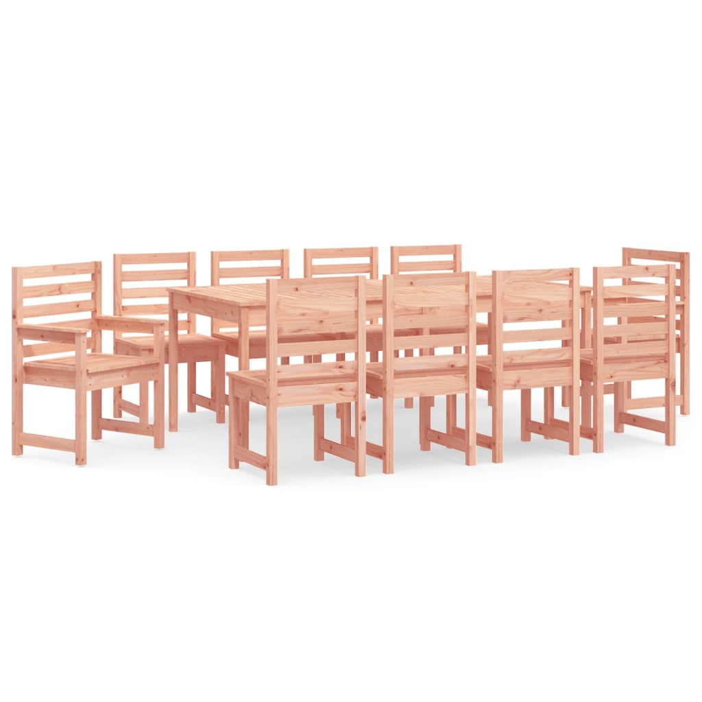 vidaXL 11 Piece Garden Dining Set Solid Wood Douglas