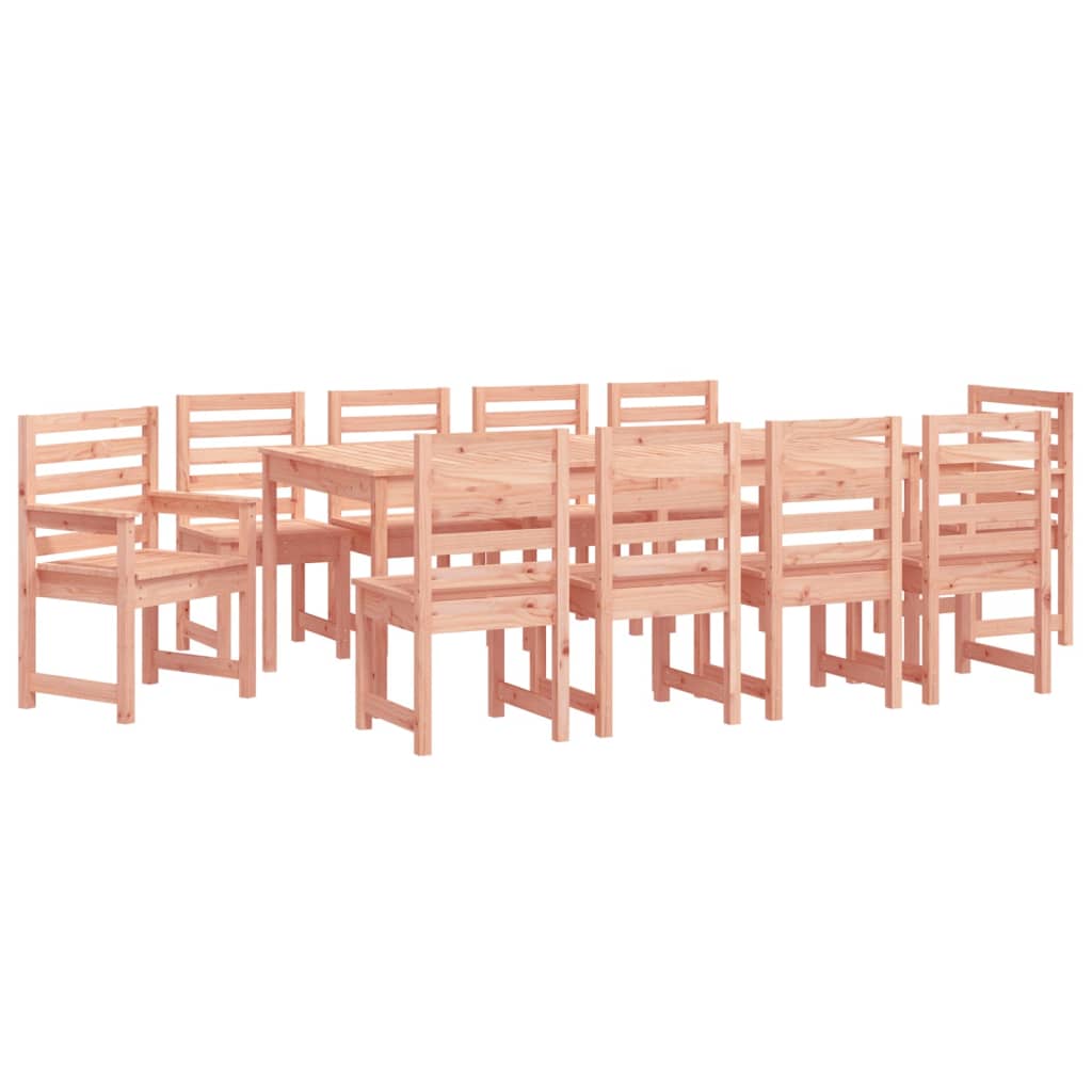 vidaXL 11 Piece Garden Dining Set Solid Wood Douglas