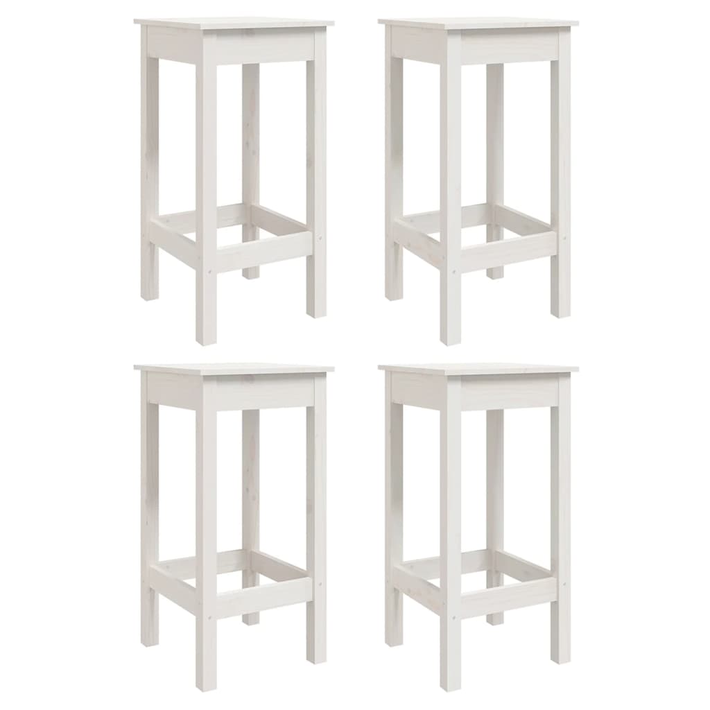 vidaXL 5 Piece Garden Bar Set White Solid Wood Pine