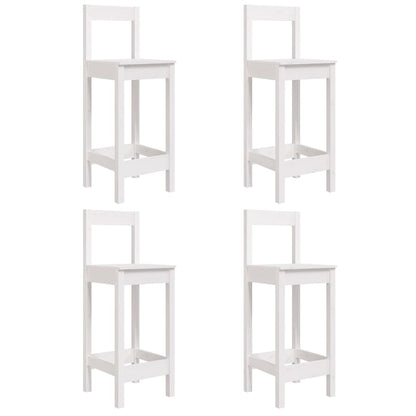vidaXL 5 Piece Garden Bar Set White Solid Wood Pine