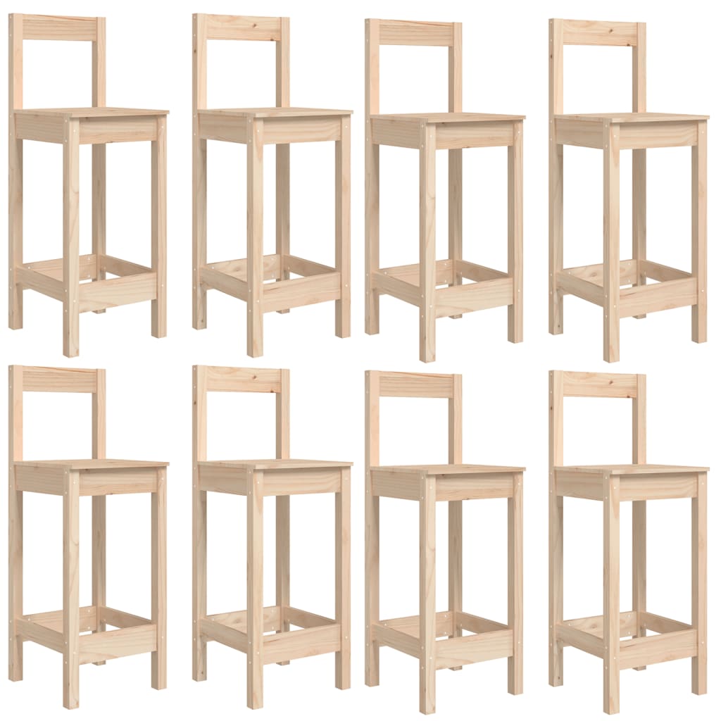 vidaXL 9 Piece Garden Bar Set Solid Wood Pine