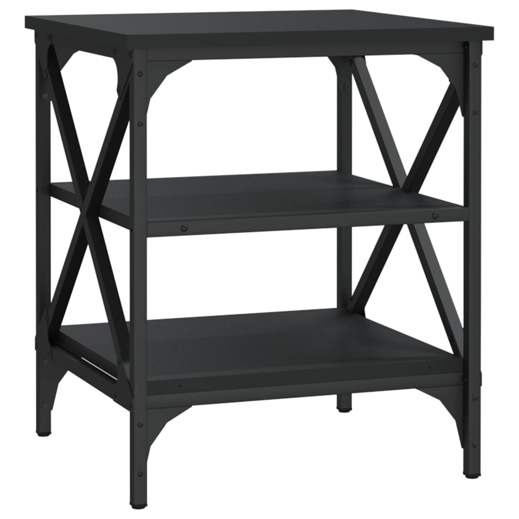 vidaXL Side Tables 2 pcs Black 40x42x50 cm Engineered Wood