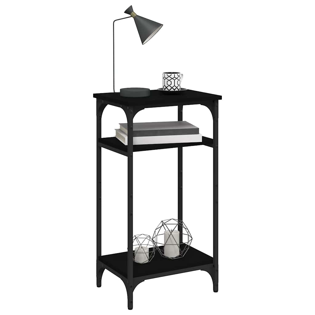 vidaXL Side Table | Black | Engineered wood | Small | Adjustable Feet