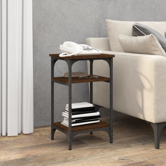 vidaXL Side Table Brown Oak 35x30x60 cm Engineered Wood