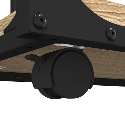 vidaXL Side Table with Wheels Sonoma Oak 50x35x55,5cm Engineered Wood