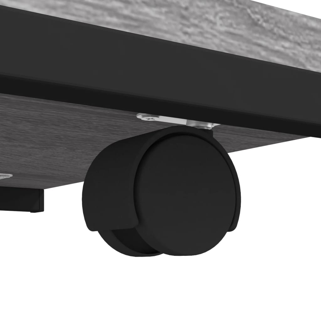 vidaXL Side Table with Wheels Grey Sonoma 50x35x55,5cm Engineered Wood