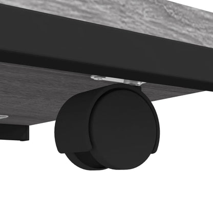 vidaXL Side Table with Wheels Grey Sonoma 50x35x55,5cm Engineered Wood
