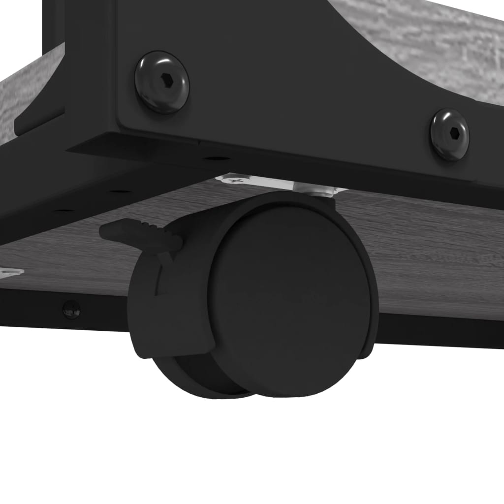 vidaXL Side Table with Wheels Grey Sonoma 50x35x55,5cm Engineered Wood