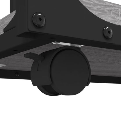 vidaXL Side Table with Wheels Grey Sonoma 50x35x55,5cm Engineered Wood