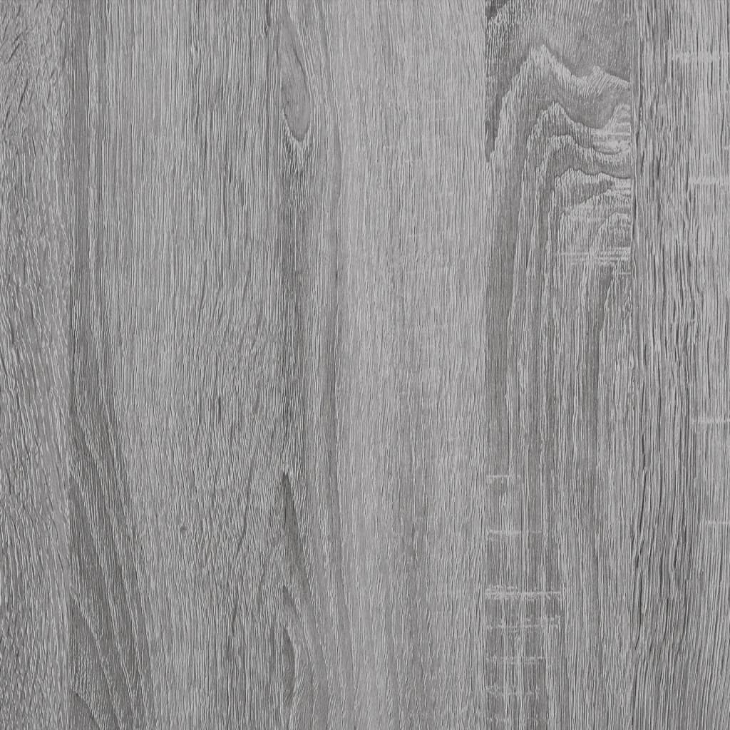 vidaXL Side Table with Wheels Grey Sonoma 50x35x55,5cm Engineered Wood
