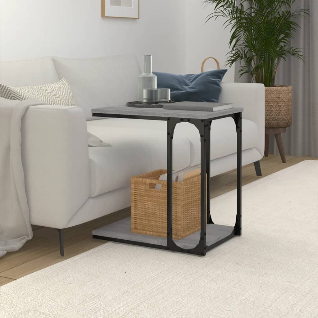 vidaXL Side Table Grey Sonoma 50x35x52 cm Engineered Wood