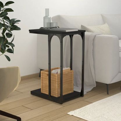 vidaXL Side Table Black 40x30x60 cm Engineered Wood