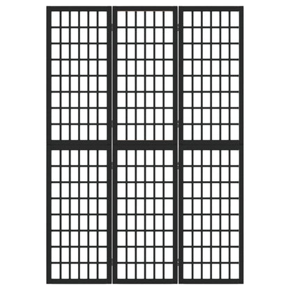 vidaXL Folding 3-Panel Room Divider Japanese Style 120x170 cm Black